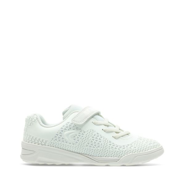 Clarks Girls Award Blaze Kid Trainers White | CA-4763921